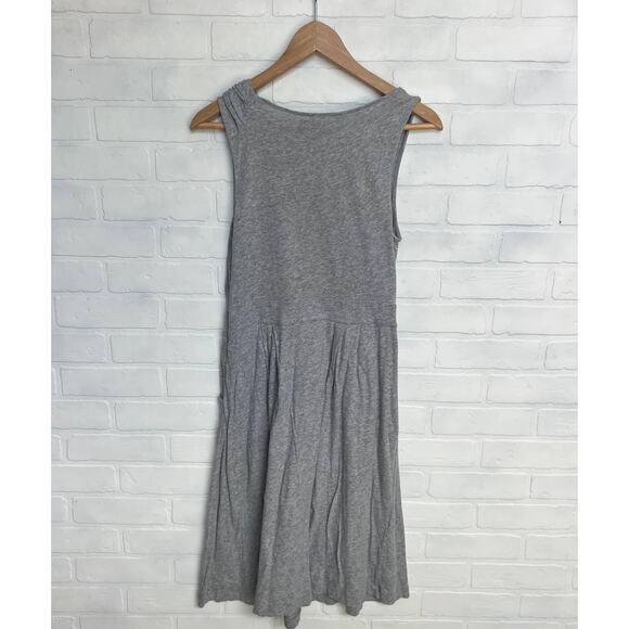 Deletta Anthropologie Gray Jersey Knit Stretch Comfortable Dress Pockets -sz M - Picture 2 of 6